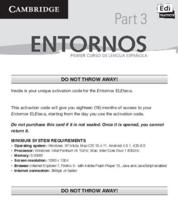 Entornos Beginning ELEteca Part 3 Activation Card