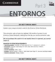 Entornos Beginning Online Workbook Part 3 Activation Card