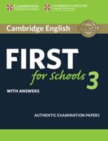 Cambridge English First for Schools 3 Student's Book With Answers