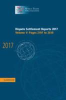 Dispute Settlement Reports 2017. Volume 5