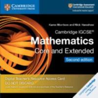 Cambridge IGCSE¬ Mathematics Core and Extended Cambridge Elevate Teacher's Resource Access Card