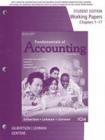 Fundamentals of Accounting, Working Papers