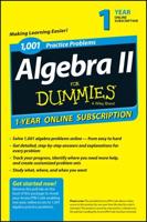 1,001 Algebra II Practice Problems For Dummies Access Code Card (1-Year Subscription)