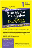 1,001 Basic Math & Pre-algebra Practice Problems for Dummies Access Code Card (1-year Subscription)