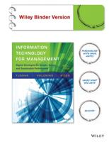 Information Technology for Management, Binder Ready Version