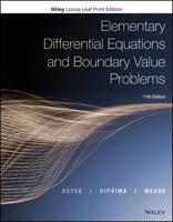 Elementary Differential Equations and Boundary Value Problems, Binder Ready Version