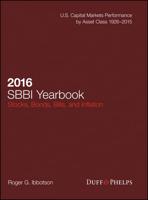 2016 Stocks, Bonds, Bills, and Inflation (SBBI) Yearbook
