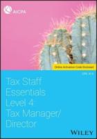 Tax Staff Essentials. Level 4 Tax Manager/director