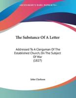 The Substance Of A Letter