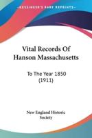 Vital Records Of Hanson Massachusetts