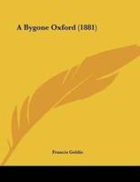 A Bygone Oxford (1881)
