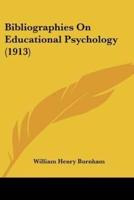 Bibliographies On Educational Psychology (1913)