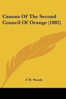 Canons Of The Second Council Of Orange (1882)