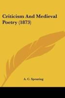 Criticism and Medieval Poetry