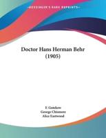 Doctor Hans Herman Behr (1905)