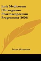 Juris Medicorum Chirurgorum Pharmacopoerum Programma (1650)