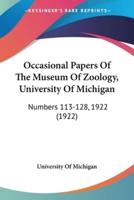 Occasional Papers Of The Museum Of Zoology, University Of Michigan