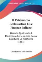 Il Patrimonio Ecclesiastico E Le Finanze Italiane