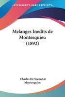 Melanges Inedits De Montesquieu (1892)