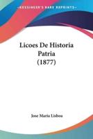 Licoes De Historia Patria (1877)