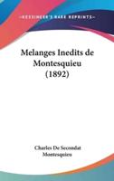 Melanges Inedits De Montesquieu (1892)