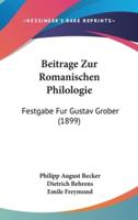 Beitrage Zur Romanischen Philologie