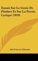 Essais Sur Le Genie De Pindare Et Sur La Poesie Lyrique (1859)