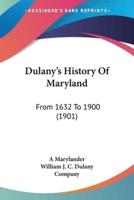Dulany's History Of Maryland