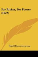 For Richer, For Poorer (1922)
