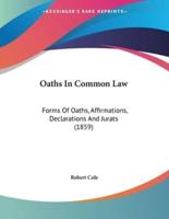 Oaths In Common Law