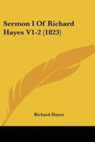 Sermon I Of Richard Hayes V1-2 (1823)