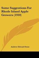 Some Suggestions For Rhode Island Apple Growers (1910)