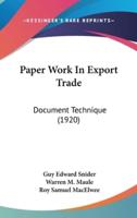 Paper Work In Export Trade
