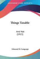 Things Taxable