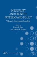Inequality and Growth Volume I Concepts and Analysis