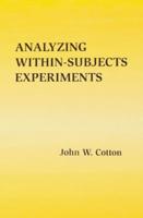 Analyzing Within-Subjects Experiments