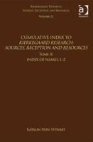 Cumulative Index of Kierkegaard Research. Tome II Index of Names, L-Z