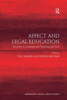 Affect and Legal Education: Emotion in Learning and Teaching the Law