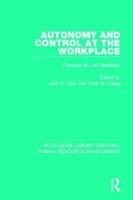 Autonomy and Control at the Workplace