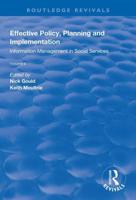Effective Policy, Planning and Implementation Volume 2