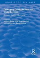 Developing Quality in Personal Social Services