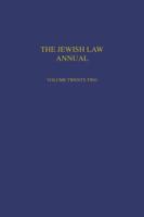The Jewish Law Annual. Volume 22