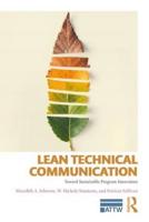 Lean Technical Communication: Toward Sustainable Program Innovation