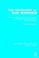 The Sociology of Karl Mannheim