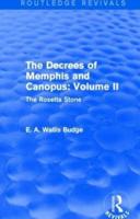 The Decrees of Memphis and Canopus. Volume II The Rosetta Stone