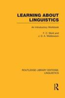 Learning about Linguistics (RLE Linguistics A: General Linguistics)