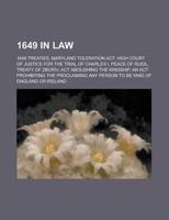 1649 in Law: Maryland Toleration Act