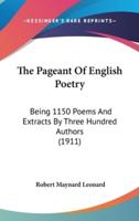 The Pageant Of English Poetry