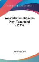 Vocabularium Biblicum Novi Testamenti (1735)