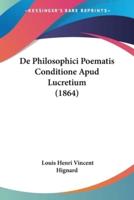 De Philosophici Poematis Conditione Apud Lucretium (1864)